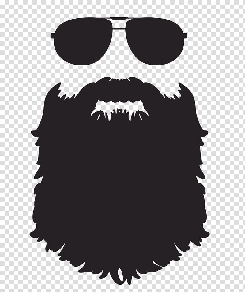 beard and sunglasses illustration, Beard Silhouette , Beard transparent background PNG clipart