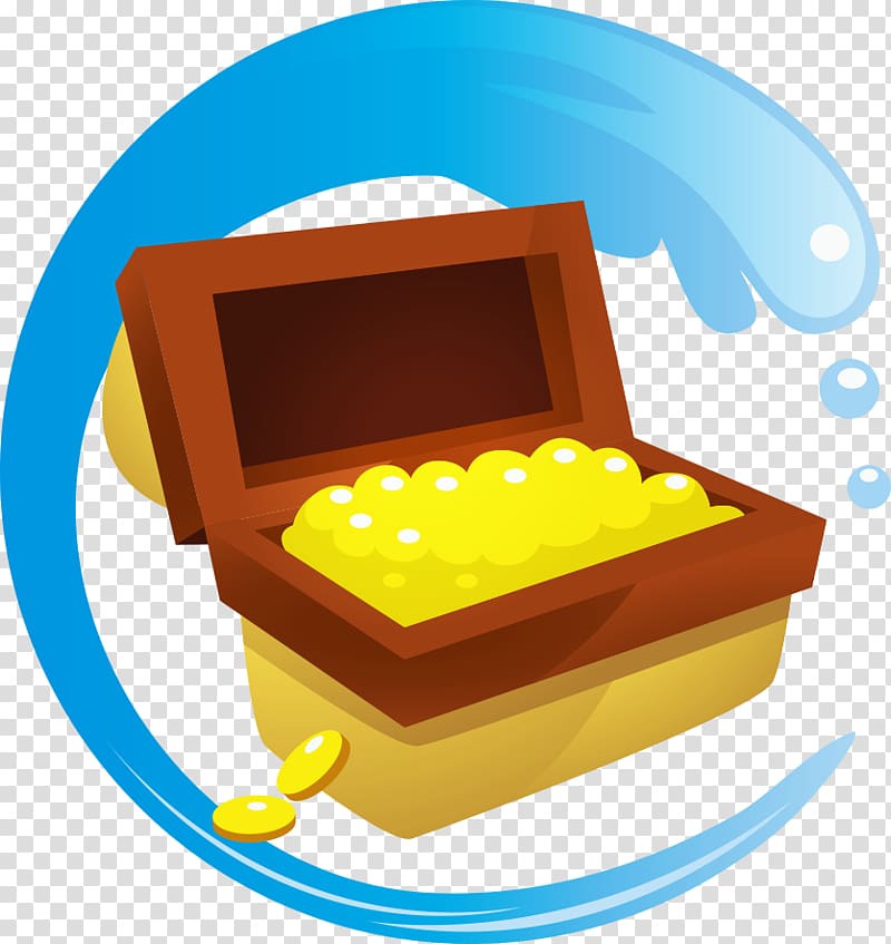 Box Chest , gold ring with water transparent background PNG clipart