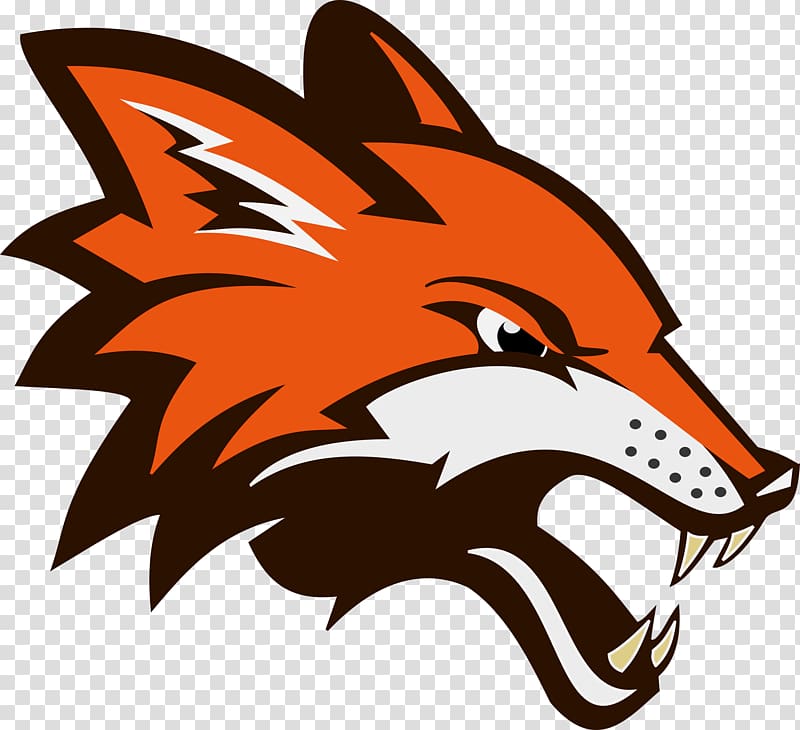 orange and white wolf logo, Red fox Logo , Angry Eyebrows transparent background PNG clipart