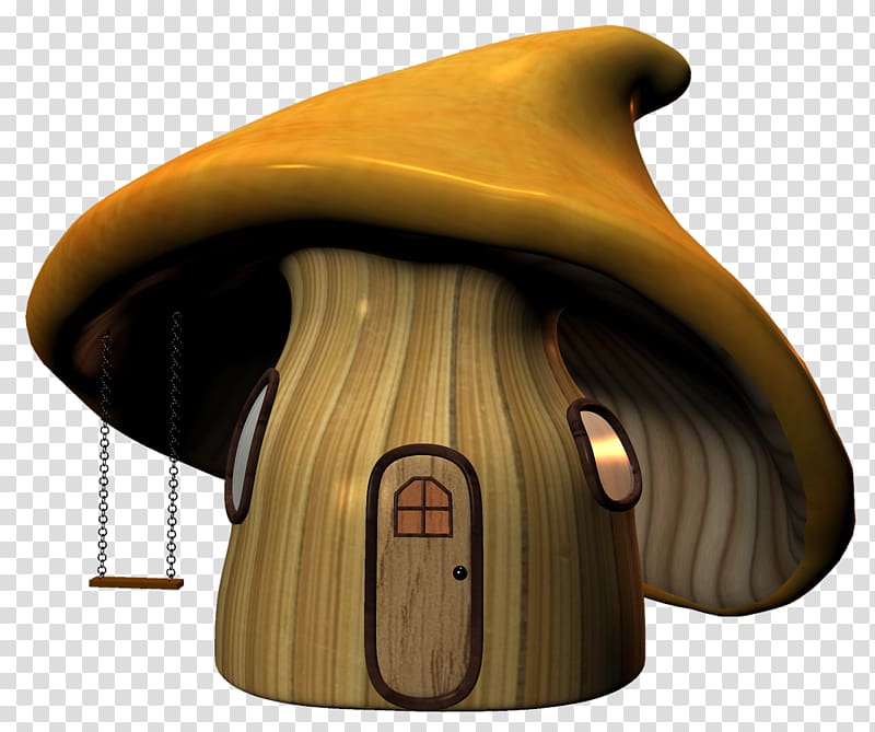 yellow mushroom house illustration, Fairy tale , Fairy tale scene transparent background PNG clipart