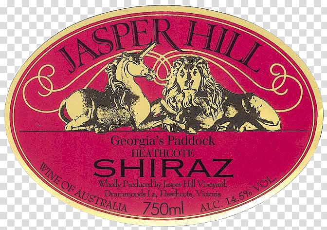 Label Heathcote Jasper Price Shiraz, steep hill transparent background PNG clipart