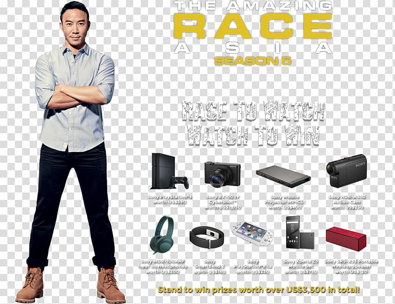 AXN The Amazing Race Asia 5 Advertising Sony Channel Prize, transparent background PNG clipart