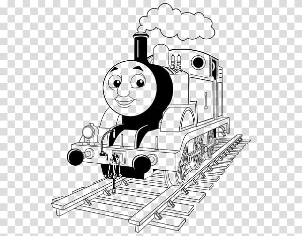 Thomas Train Coloring book Diesel locomotive Diesel engine, train transparent background PNG clipart