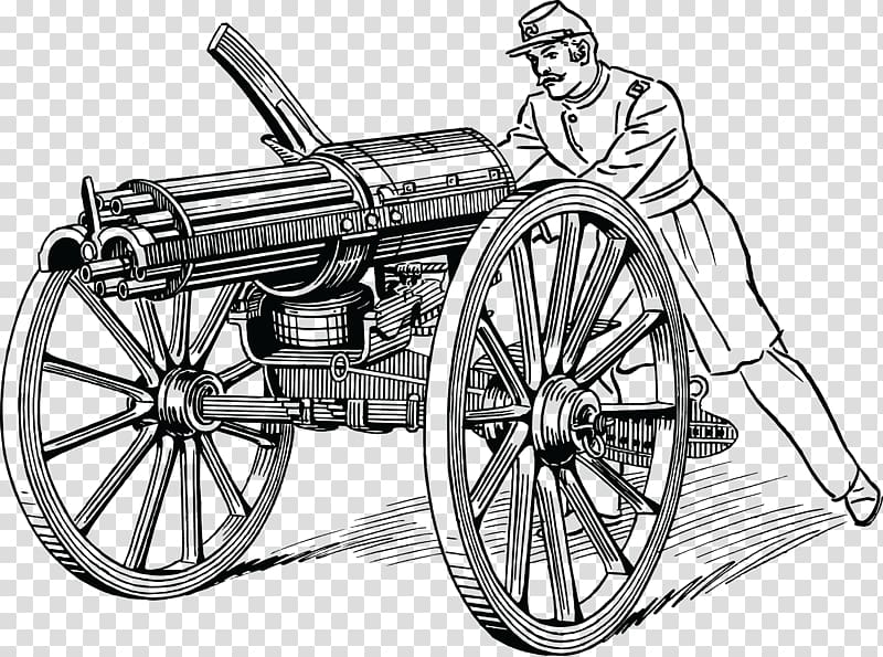 Gatling gun Machine gun Firearm , artillery transparent background PNG clipart