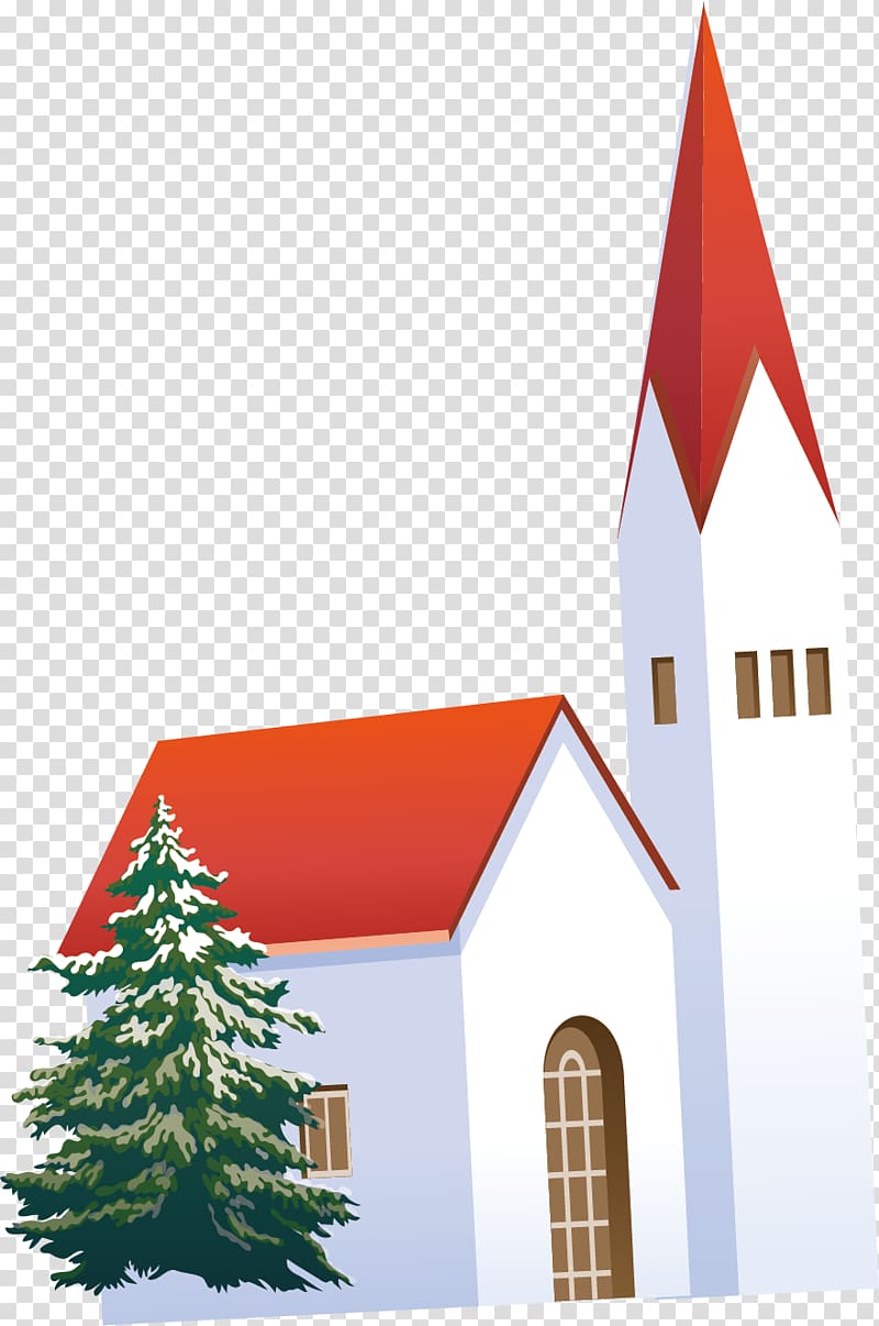 Pine Snow Winter, Creative winter pine house transparent background PNG clipart