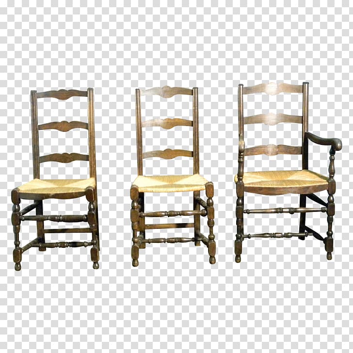 Dining room Ladderback chair Antique Table, chair transparent background PNG clipart