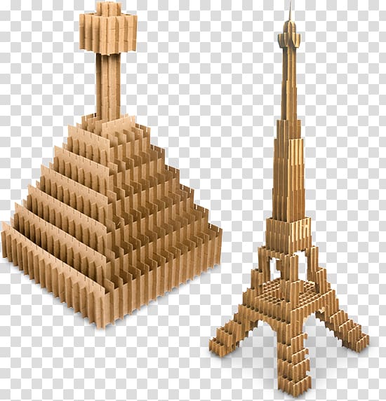 Eiffel Tower Recycling Material Architectural engineering cardboard, eiffel tower transparent background PNG clipart