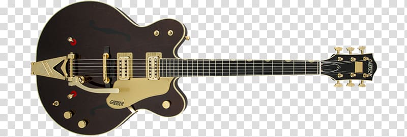 Gretsch G6122T-62GE Electric guitar Guitarist, golden stereo transparent background PNG clipart