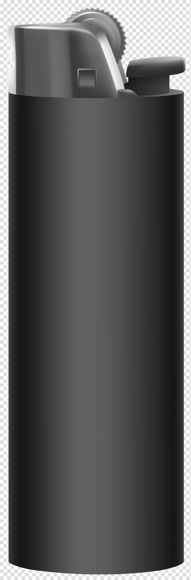 grey disposable lighter illustration, Plastic Lighter Black transparent background PNG clipart