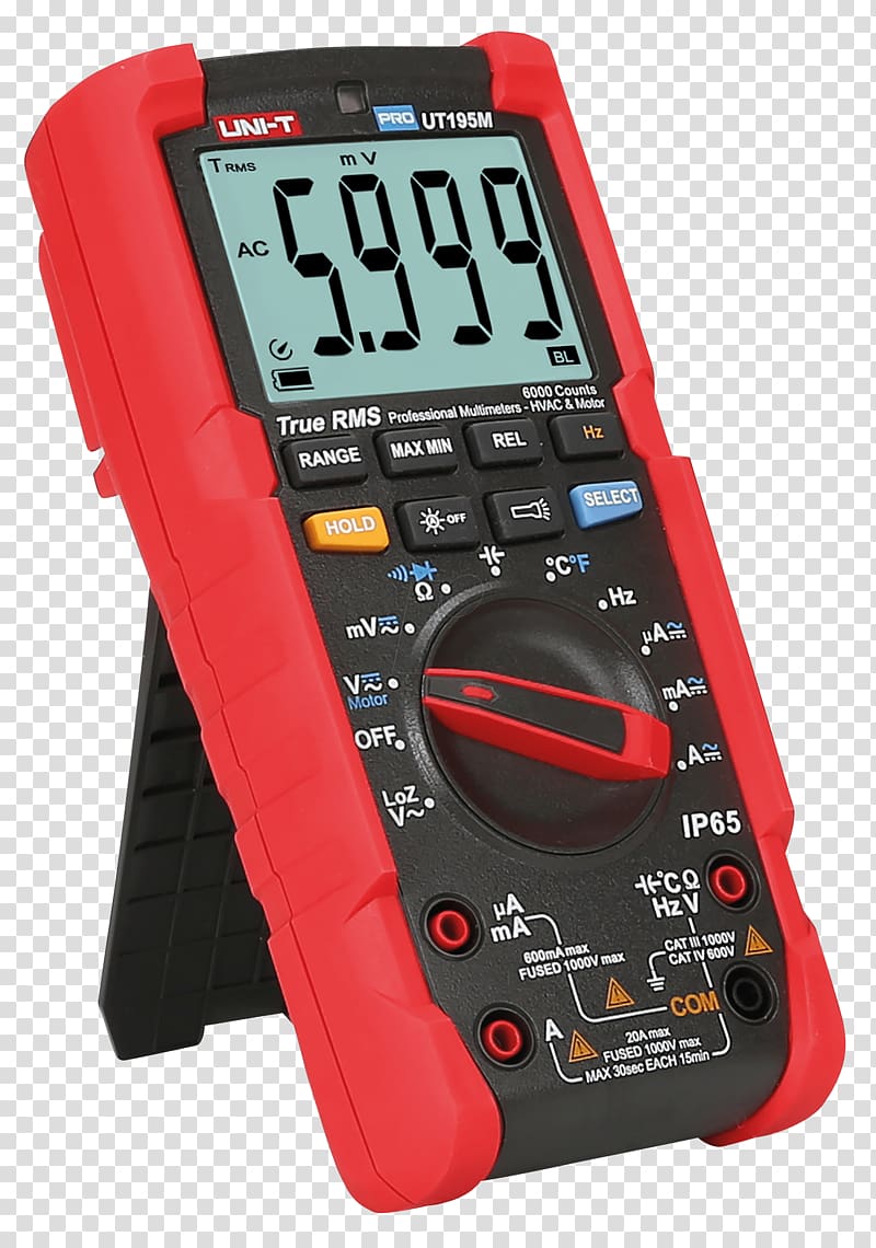Digital Multimeter True RMS converter Root mean square IP Code, others transparent background PNG clipart