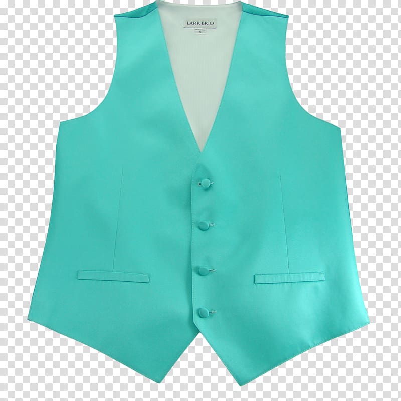 Gilets Neck Collar Sleeve Turquoise, sleeveless vest transparent background PNG clipart