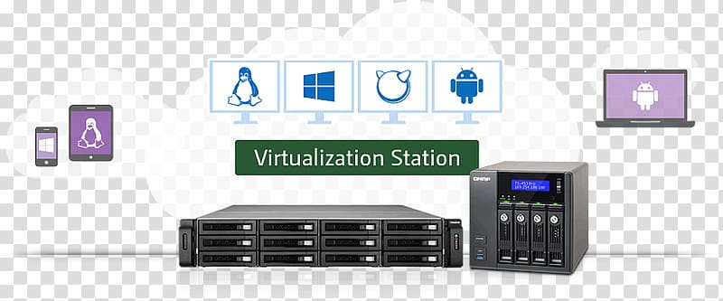 Virtualization QNAP Systems, Inc. Virtual machine Network-attached storage Hard Drives, transparent background PNG clipart