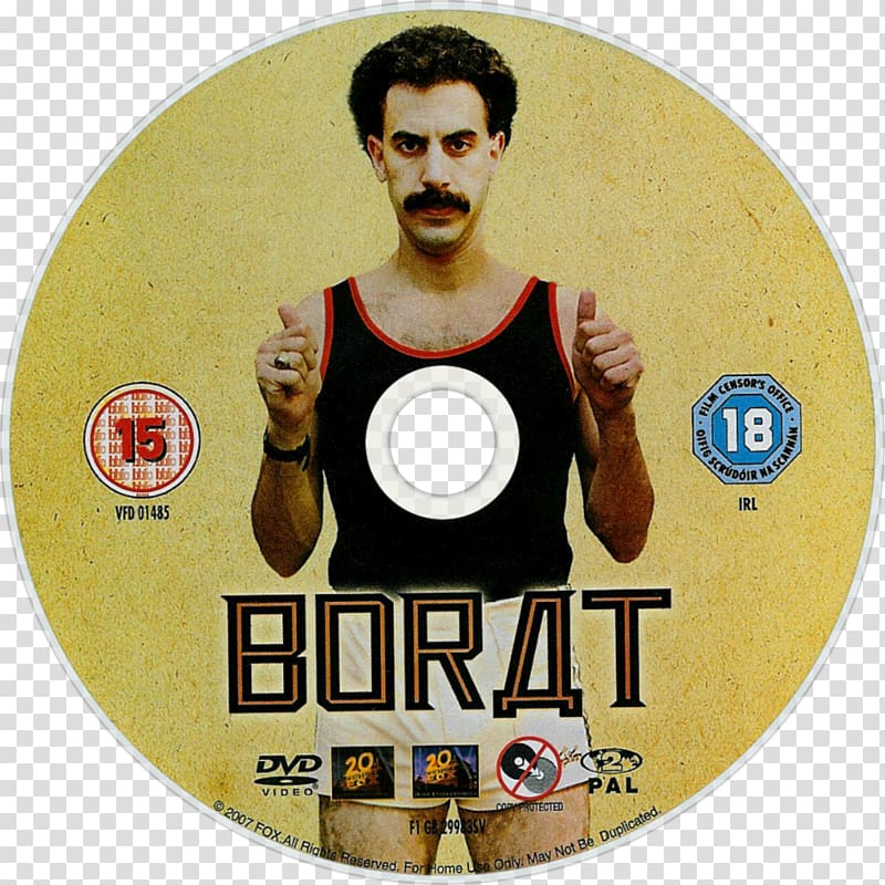 Borat DVD Blu-ray disc YouTube Film, dvd transparent background PNG clipart