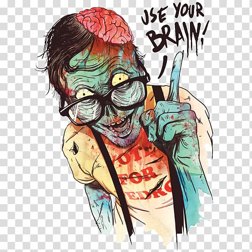 Drawing Cartoon, Zombie woman transparent background PNG clipart
