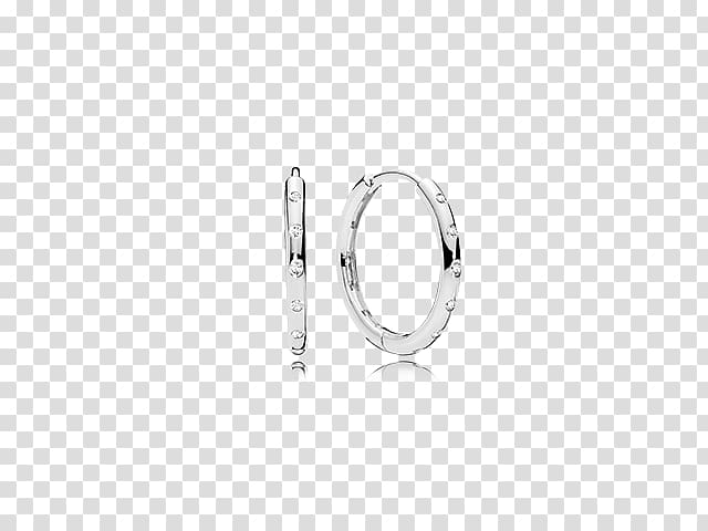 Pandora Women Silver Hoop Earrings Pandora Women Silver Hoop Earrings Cubic zirconia, pandora earrings hoops transparent background PNG clipart