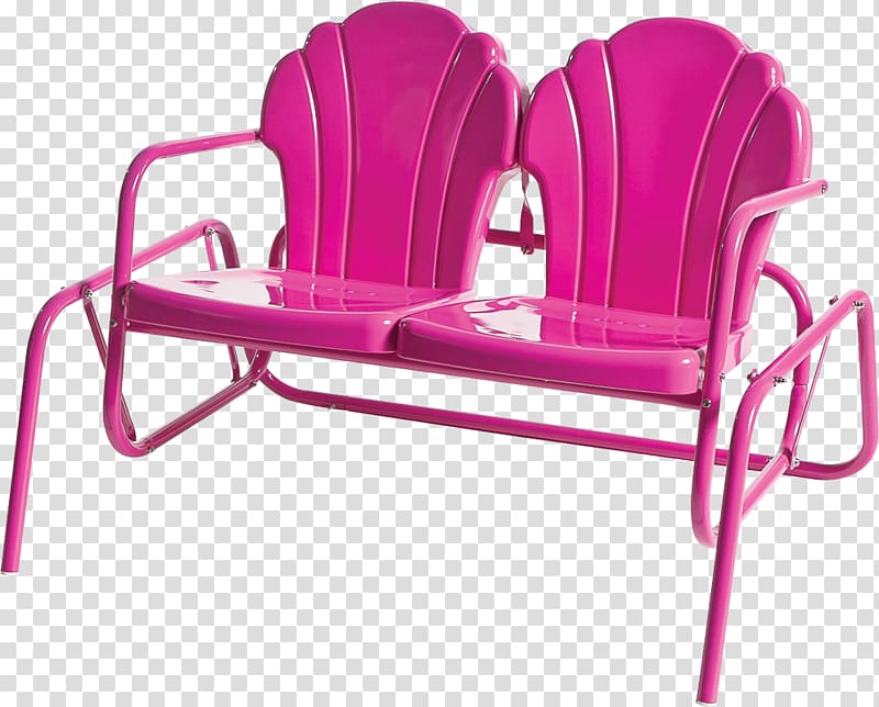 Table Glider Garden furniture Patio Rocking Chairs, raspberry transparent background PNG clipart