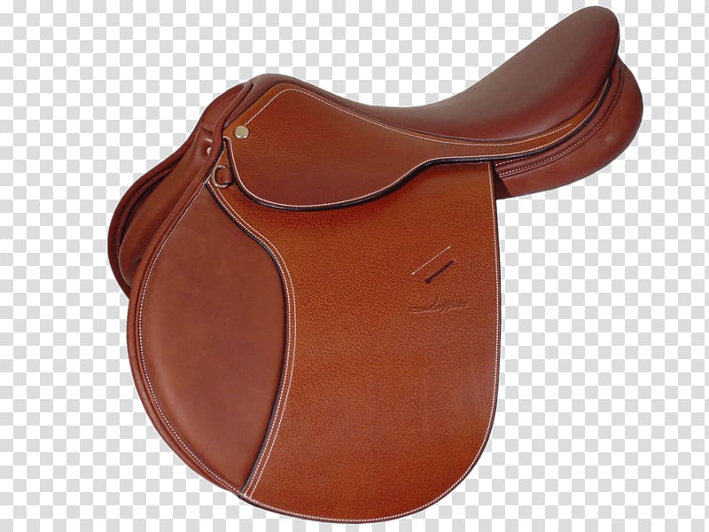 brown leather horse saddle, English Saddle transparent background PNG clipart