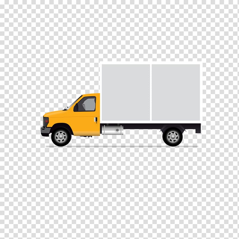 Pickup truck Car Van, yellow truck transparent background PNG clipart