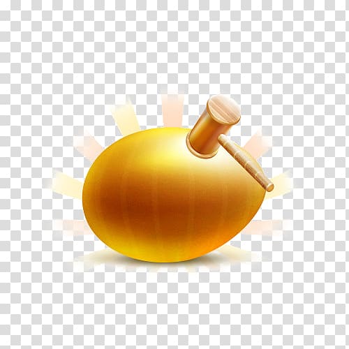 Hammer Egg Tool , Hammer smashing the golden egg transparent background PNG clipart