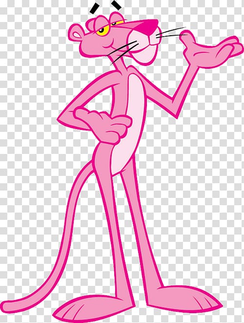 Pink Panther illustration, The Pink Panther Inspector Clouseau Pink Panthers , pink cartoon transparent background PNG clipart