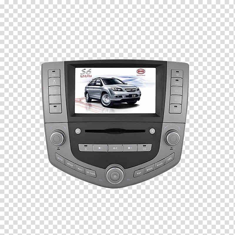 Car GPS navigation device BYD S6 Automotive navigation system BYD Company, Figure Wyatt Andrews DVD navigation special BYD transparent background PNG clipart