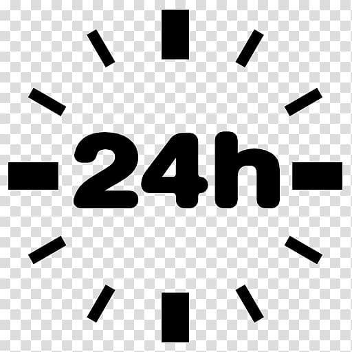 24-hour clock Computer Icons, 24 hour transparent background PNG clipart