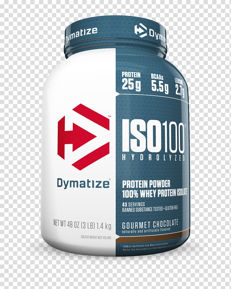 Dietary supplement Dymatize Nutrition ISO 100 Hydrolyzed 100% Whey Protein Isolate Dymatize ISO 100 Whey Protein Powder Isolate, Gourmet Chocolate, 5 lbs, whey protein transparent background PNG clipart