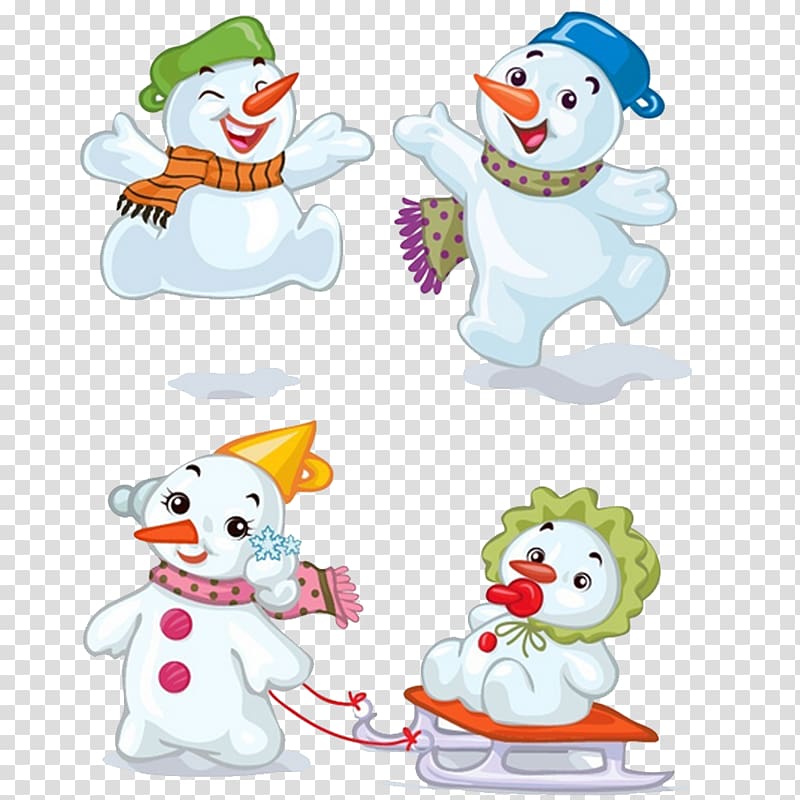 Snowman Christmas Illustration, Snowman elements Figure transparent background PNG clipart