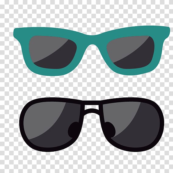 Sunglasses Cartoon, Green Black Cartoon Sunglasses transparent background PNG clipart