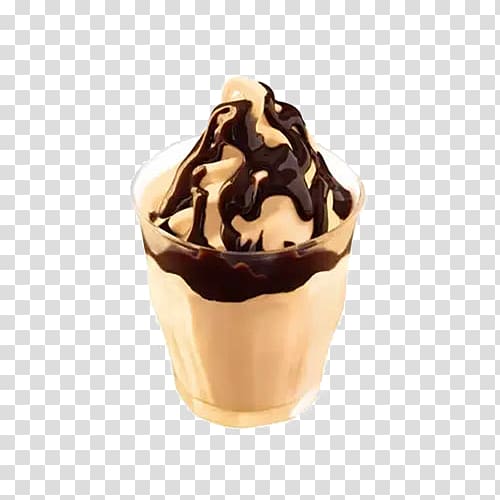 Ice cream McDonald\'s Hot Fudge Sundae KFC, chocolate ice cream transparent background PNG clipart