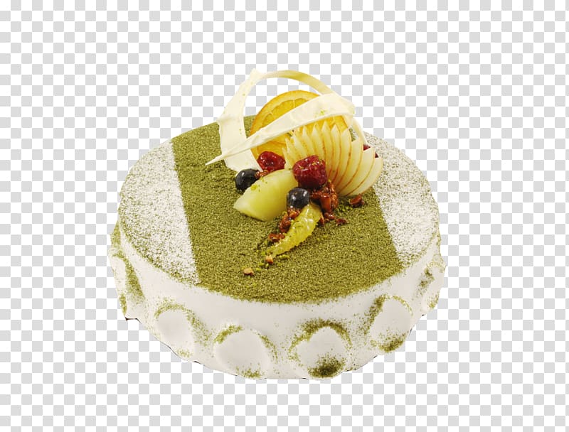 Torte Fruitcake Sponge cake Teacake Green tea, Green tea Fruit Cake transparent background PNG clipart