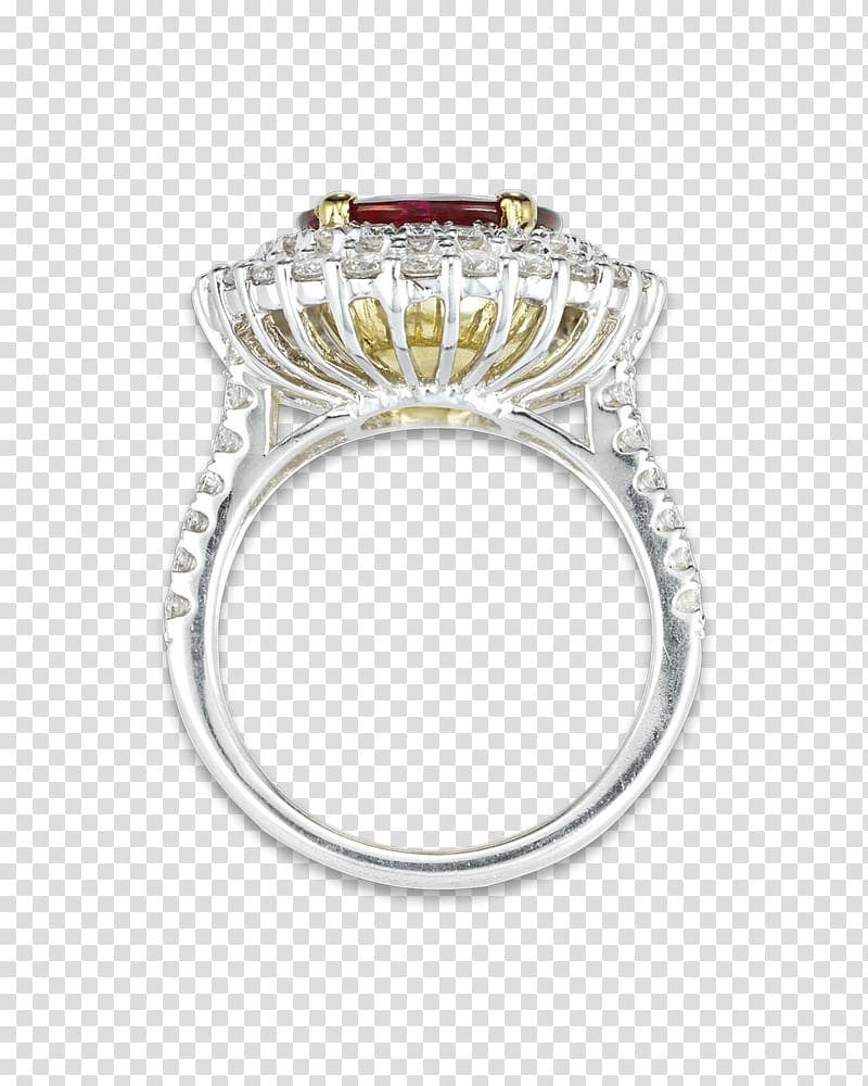 Ruby Body Jewellery Silver Diamond, Estate Jewelry transparent background PNG clipart