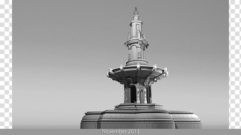 Monochrome Autodesk 3ds Max Autodesk Maya Black and white, fountain transparent background PNG clipart