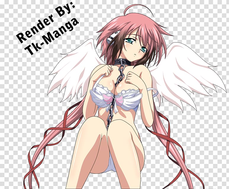 Long hair Anime Hime cut Heaven's Lost Property Black hair, Anime transparent background PNG clipart
