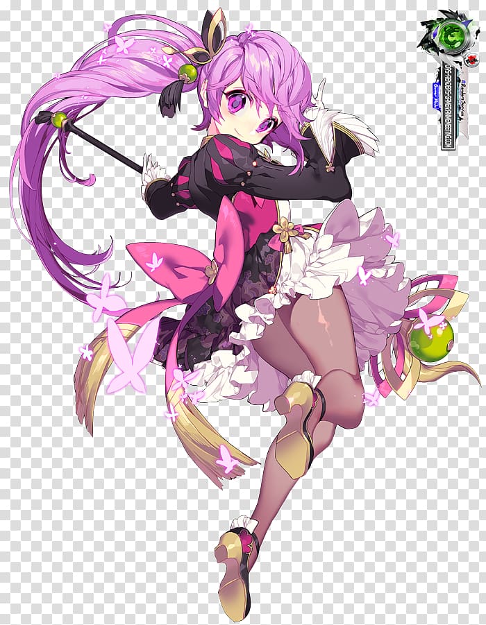 Elsword Anime Art Elesis, baisha transparent background PNG clipart