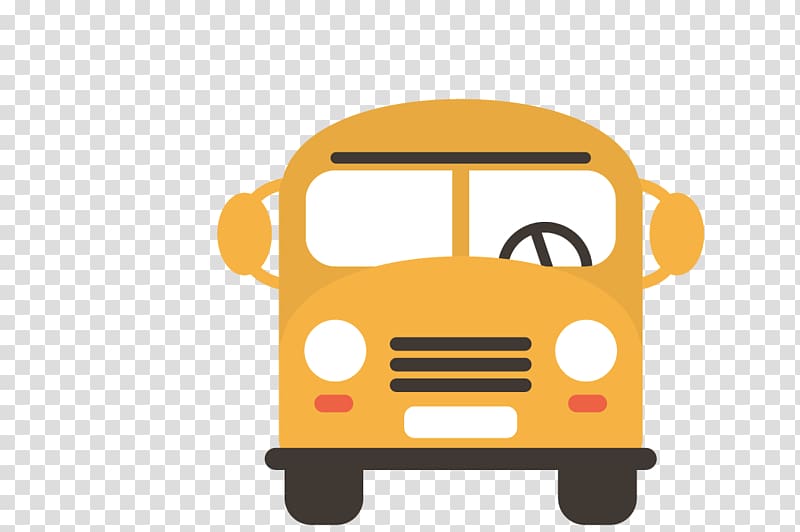 School bus Taxi School bus, Cartoon Bus transparent background PNG clipart