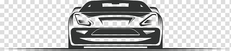 Hand-painted sports car front transparent background PNG clipart
