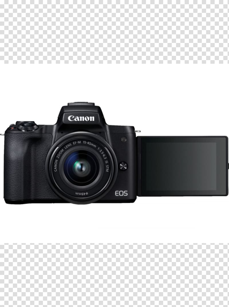 Canon EOS M50 Canon EF lens mount Mirrorless interchangeable-lens camera, Camera transparent background PNG clipart