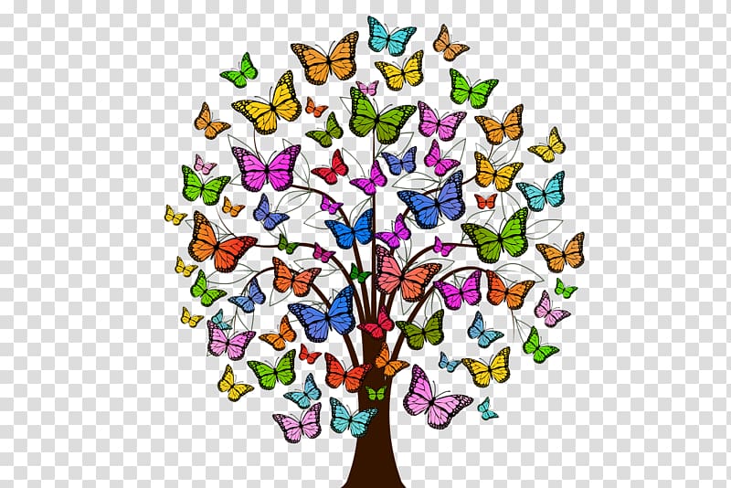 Color Pollination Pollinator, tree of life transparent background PNG clipart