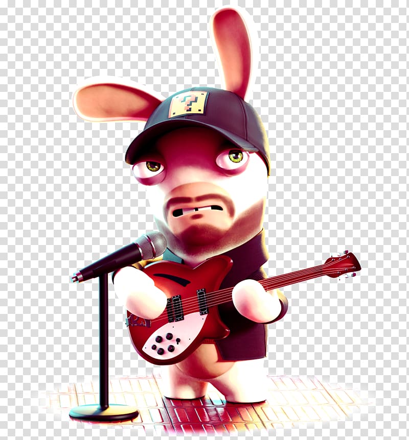 Cartoon Character Figurine Fiction, Raving Rabbids transparent background PNG clipart