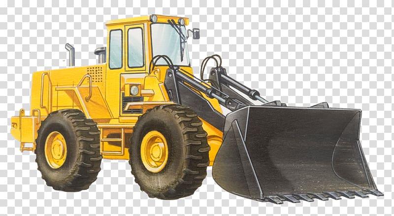 Bulldozer Architectural engineering Loader Mining Illustration, Coal mine truck transparent background PNG clipart