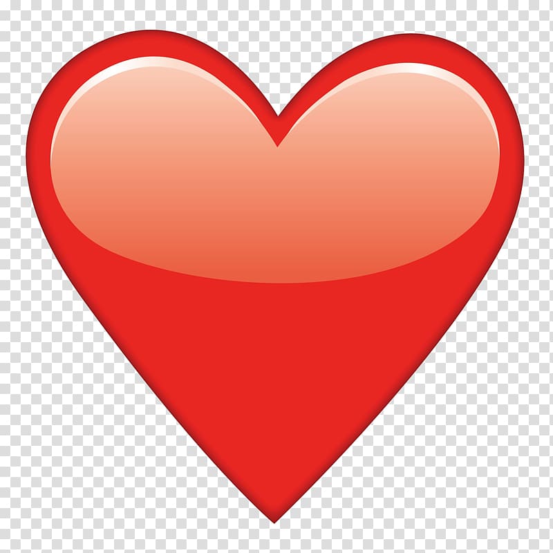 Red heart , Emoji Heart Sticker , Emoji transparent background PNG