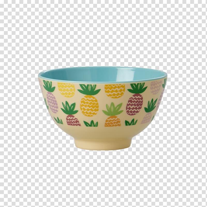 Bowl Melamine Breakfast cereal Smoothie Pineapple, rice bowl transparent background PNG clipart