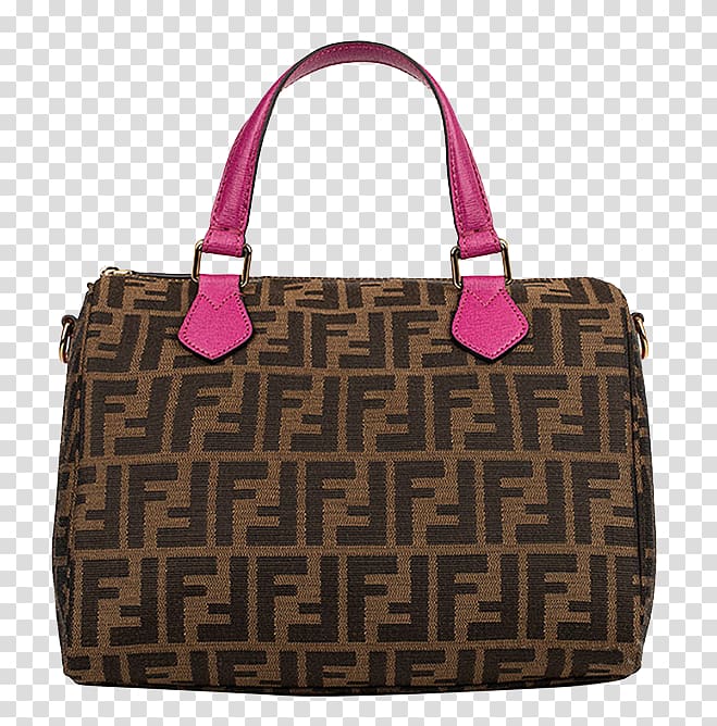 Chanel Fendi Tote bag Canvas, Ms. Fendi Fendi brown shoulder bag transparent background PNG clipart