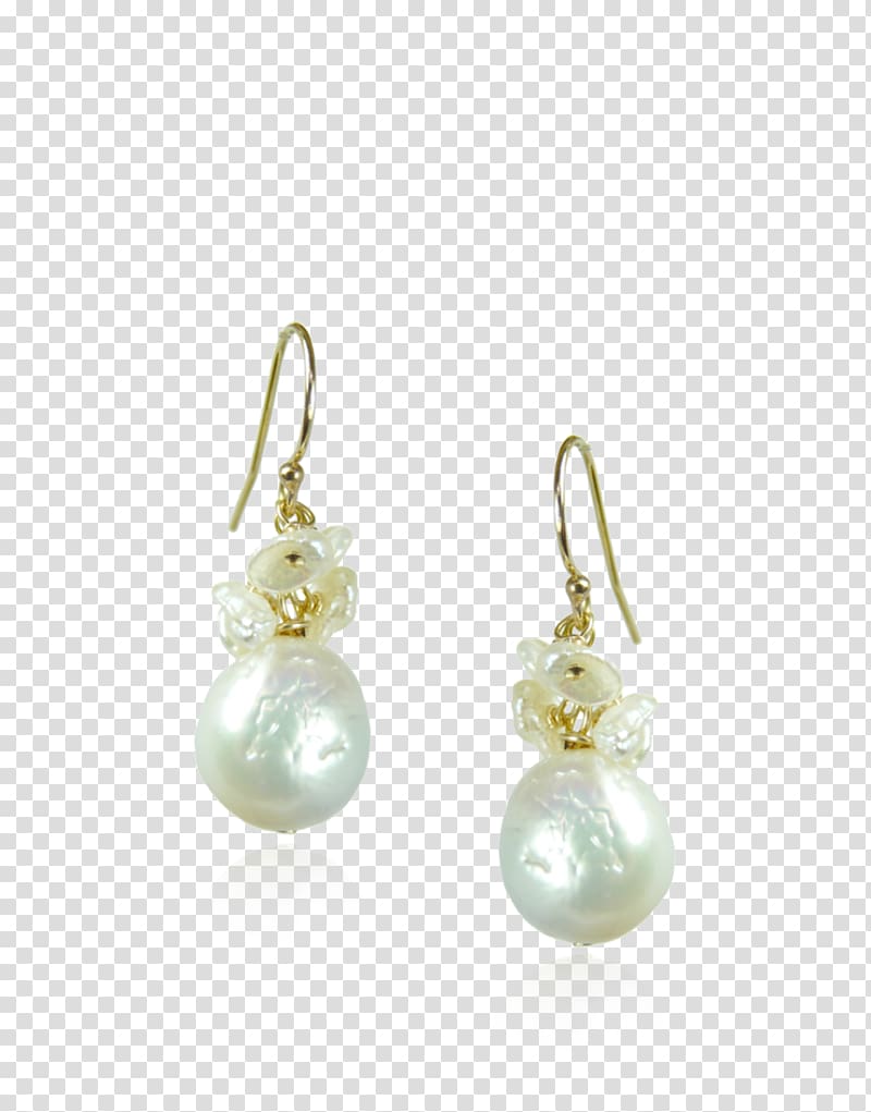 Pearl Earring Gold Jewellery Rhodium, Cultured Freshwater Pearls transparent background PNG clipart