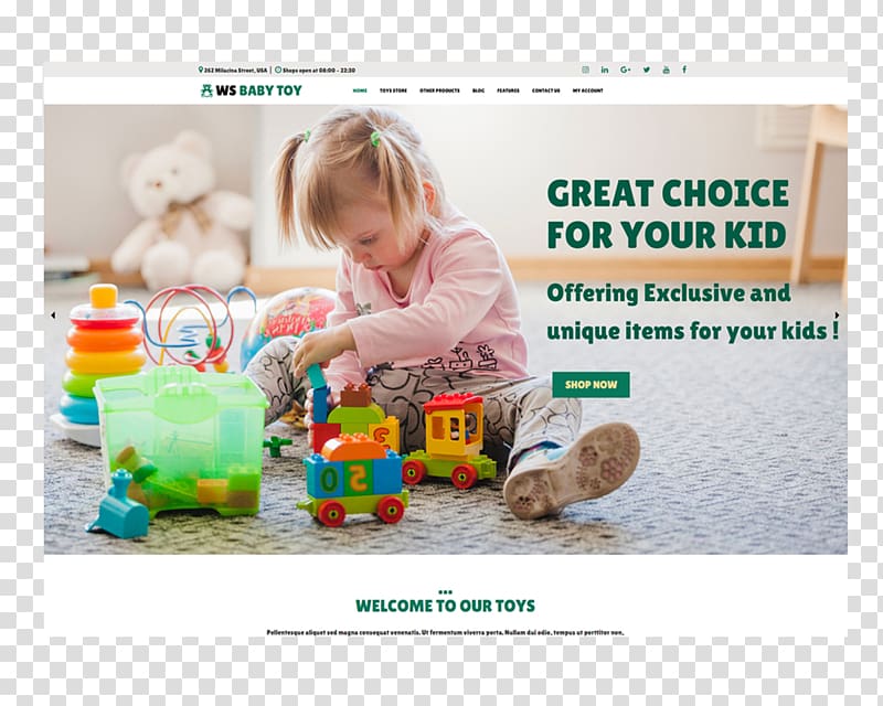 Toy Shop WooCommerce Template Monster WordPress, toy transparent background PNG clipart