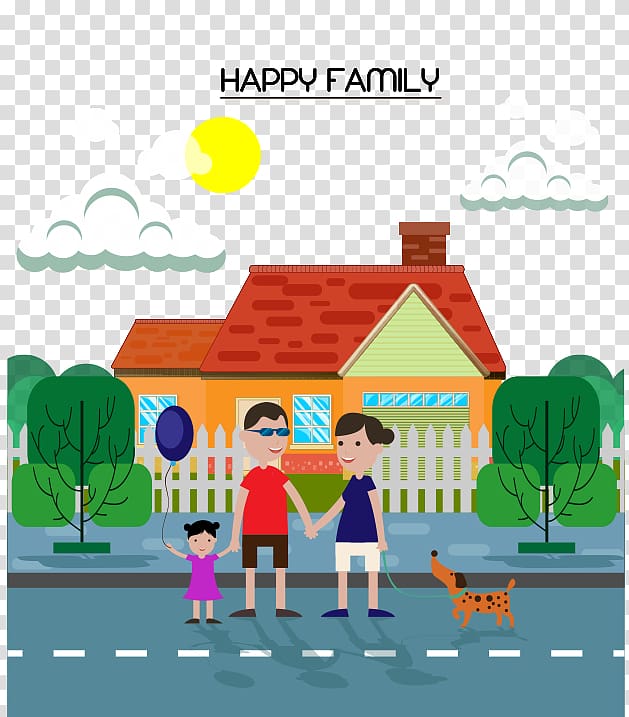 Family Cartoon Illustration, family transparent background PNG clipart