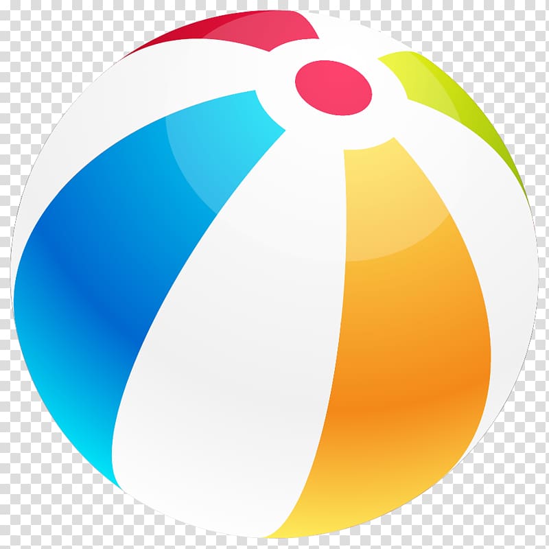 Ball Beach Computer file, hand colored beach ball transparent background PNG clipart