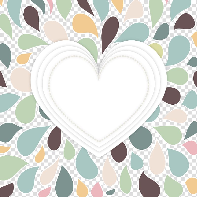 Euclidean Heart, Vintage white laminated love background material transparent background PNG clipart