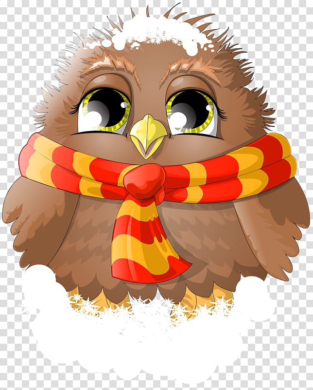 Santa Claus Owl Christmas Robin Bird , Scarf chick transparent background PNG clipart